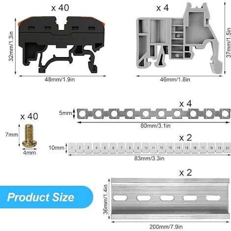 PCT-211 0.08-4mm² Electronic Terminal Block Rail Connector (1/4)