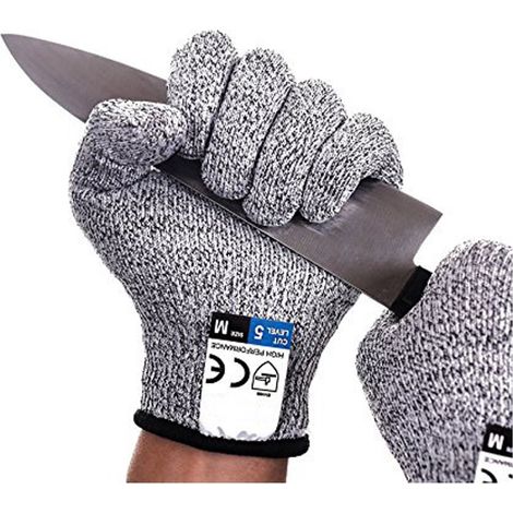 Gants Anti-Coupure - HPPE Haute Résistance - Niveau 5 - Pour Atelier Métallurgique Cuisine Usine Verre - Par Paquet De 1 Paire (1/5)