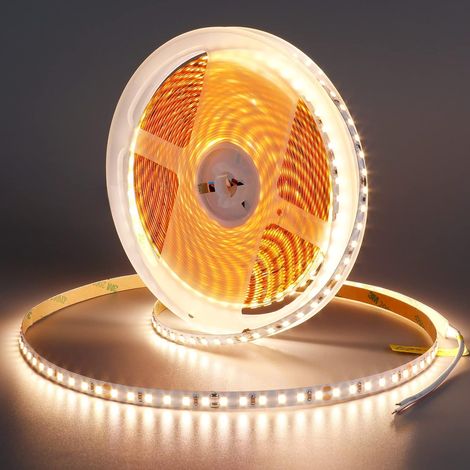 24V 10M LED Strip Light Warm White 3000K High Density 1200LED 2835SMD 90 W High Brightness 7200lm Non-Waterproof Flexible Cut-Out LED Strip for Home, Bedroom, Kitchen (Power Supply Not Included) (1/5)