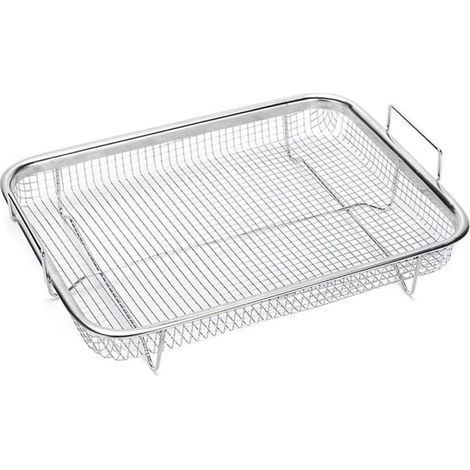 HONORNIC - 1 plat à four, 1 panier à griller en acier inoxydable, 1 grille antiadhésive, 1 plateau, 1 grille métallique (1/5)