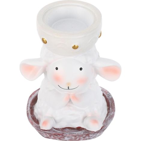 Brûleur Aromathérapie Résine Forme Agneau Porte-encens Décoratif pour Bureau et Maison Support Stable pour Encens Traditionnel et Diffuseur Artisanal (1/5)