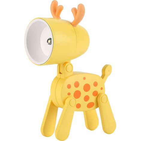 Mini veilleuse pour enfants, lampe LED portable créative en forme d'animaux mignons pour la chambre d'enfant (fille ou garçon), jaune (1/5)