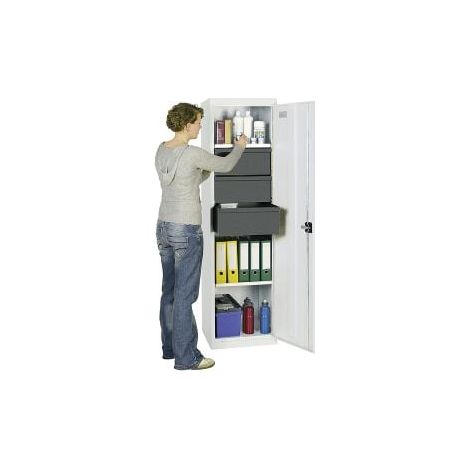 Stumpf Armoire à outils et matériel série 3000 gris clair + 3 tiroirs 200 mm + 3 tablettes coulissantes - 3005407
