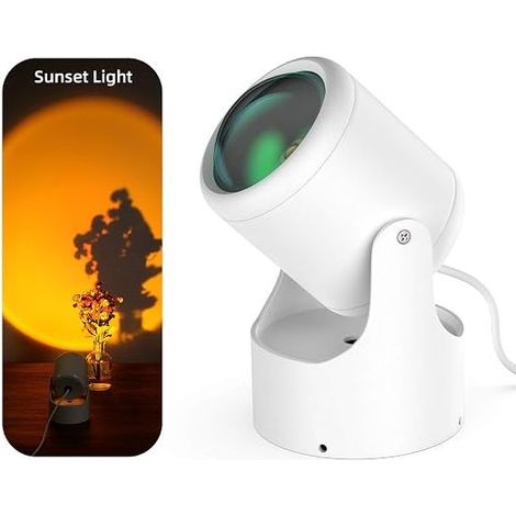 Lampe coucher de soleil USB, projecteur lumière romantique décor chambre