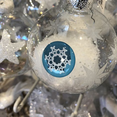 Adhésif 3D Flocon de Neige, 10 pastilles 2,5 cm X 2,5 cm, décoration murale Noël, x10, Bleu et Blanc, Déco Murale pour Noël, Autocollant 3D x10 (1/5)