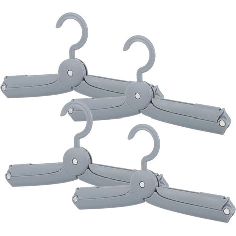 Lot de 4 cintres pliables, cintres portables, cintres gain de place, cintres pour pantalons, mini sèche-linge portable (1/5)