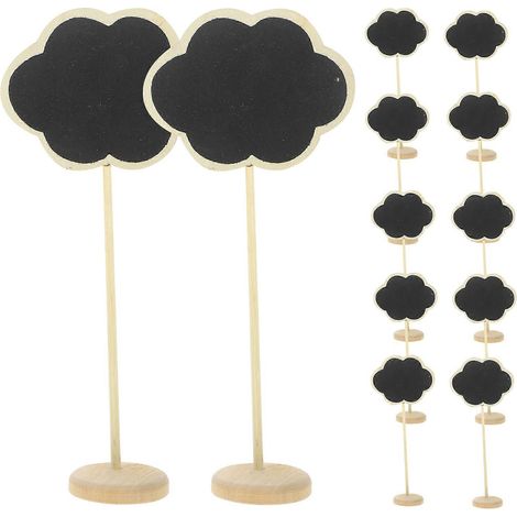 Lot de 12 petits tableaux d'affichage, tableaux noirs en bois, tableaux de bureau-Black