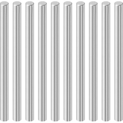 10 Pcs Goujons Cylindriques 6 mm x 80 mm Tige Piquet Ton Argenté (1/5)