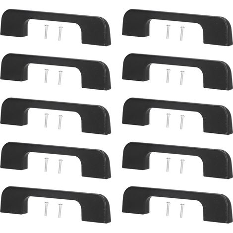 Lot de 10 poignées de tiroir robustes, modernes, simples et uniques, avec vis pour portes de placard et fenêtres. (1/5)