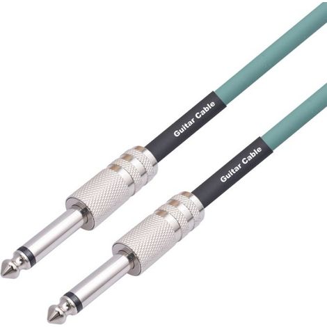 Câble audio pour guitare électrique - - Mono 6,35 mm mâle vers mâle - 1 m - Anti-interférence - Blindage efficace (1/4)
