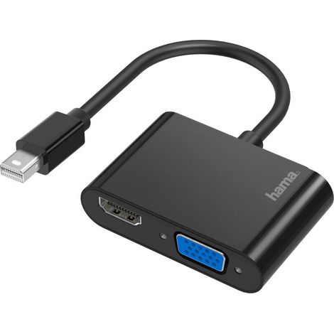 Adaptador de vídeo Hama 00200330, 2 en 1, Mini-DP - HDMI - VGA