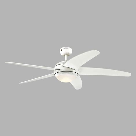 [NEUWERTIG] B-Ware Westinghouse Deckenventilator Bendan LED Ventilator Holzflügel weiß 132cm leise (1/2)