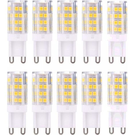 G9 LED Lampe Ampoules, Blanc Chaud 3000K 5W G9 LED Ampoule Lumiere équivalent aux ampoules halogènes de 40 W 420 lumens not dimmable, lot de 10 [Classe énergétique A+] (1/5)