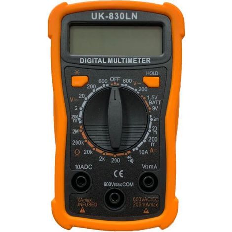 UK-830LN Digitaler Multimeter-Tester, Stromtester, Spannungsdetektor, LCD-Display, Universalmessgerät mit Überlastschutz