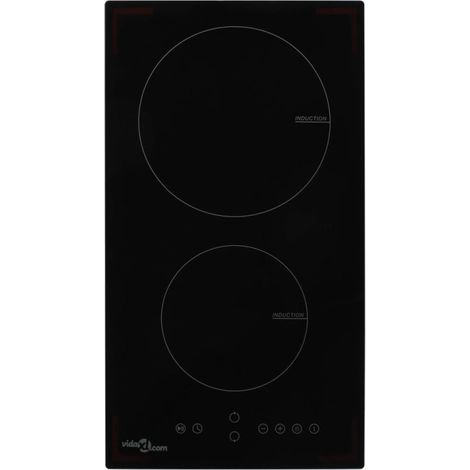 Vidaxl – Plaque induction 2 foyers 3500W – Commande tactile – Détection automatique de casserole – Verre résistant à la chaleur
