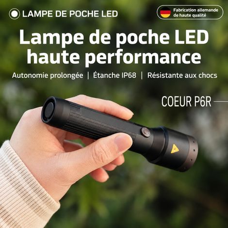 Lampe torche LED rechargeable zoomable longue portée pour extérieur et maison 250 g – Livraison gratuite (1/5)