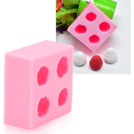 Moule en Silicone pour Fraises, Anti-Adhésif, Alimentaire, pour Chocolat et Bonbons DIY, Rose (1/5)