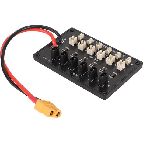 Carte de charge parallèle pour batteries 6 canaux pour connecteurs JST PH2.0mm et JST1.25mm, plaque de charge équilibrée (1/5)