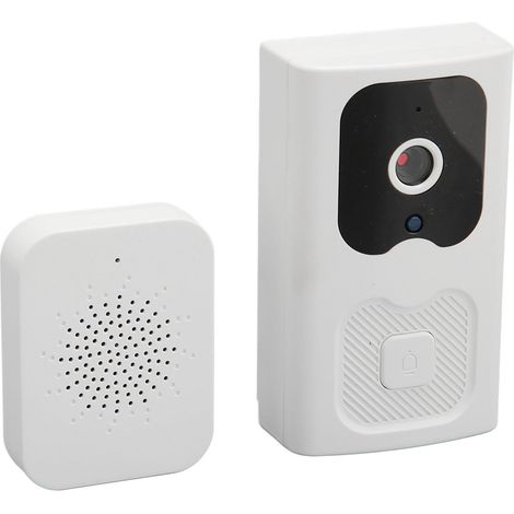 Sonnette vidéo intelligente sans fil avec surveillance à distance via téléphone portable, vision nocturne HD, appels bidirectionnels, Wi-Fi (1/5)
