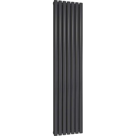 Reina Neva Double Designer Vertical Radiator 1800mm H x 413mm W Anthracite (1/4)