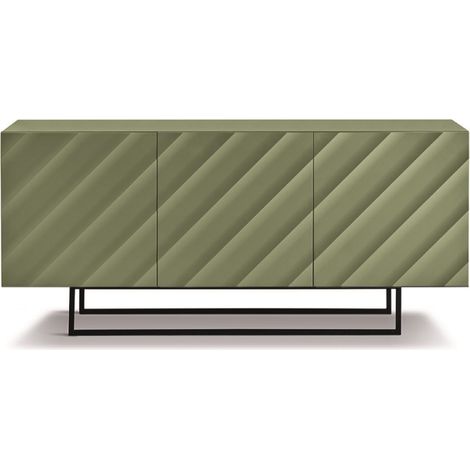 Madia 3 ante in legno 180 cm Verde piedini sagomati - KALLA (1/3)
