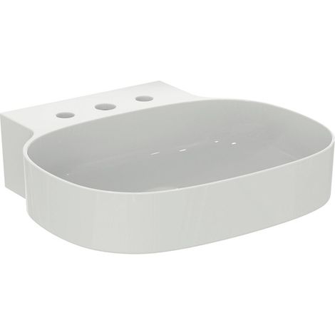 Lavabo Linda-X 3 al. sans huile 500x480x135mm blanc avec IdealPlus