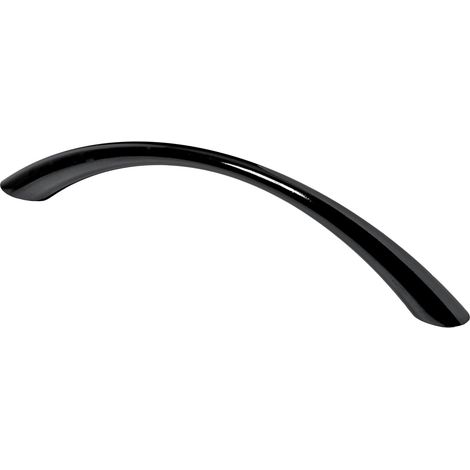 Hettich Möbelgriff verchromt schwarz 11,5 x 145 x 30 mm - 1 Stück Möbelbeschläge