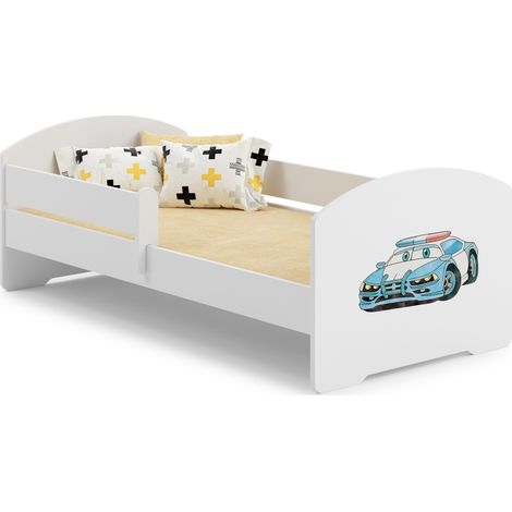 Letto per bambini LUK con ringhiera 140x70 Police (1/5)