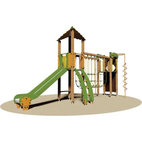 Villaggio Beverly Light 902L Giochipark torretta ponte scivolo EN 1176 - Polietilene colorato (1/2)