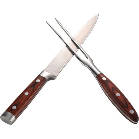 Messer- und Gabelset aus Edelstahl für den Grill (1/5)