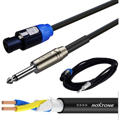 Cavo per altoparlanti 2 x 1,0 mm² Connettore per altoparlanti / Jack 6,3 mm 10 m Roxtone SSSJ210L10 (1/5)