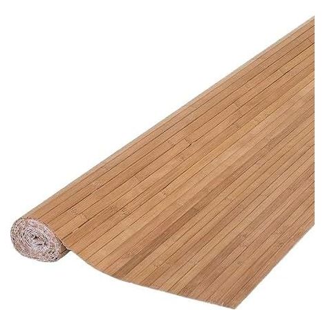Panneau mural en bambou, revêtement mural en bambou, décoration intérieure naturelle en bambou carbonisé, panneaux renouvelables pour mur, plafond, meubles, armoire, bureau (40x244cm) (1/5)