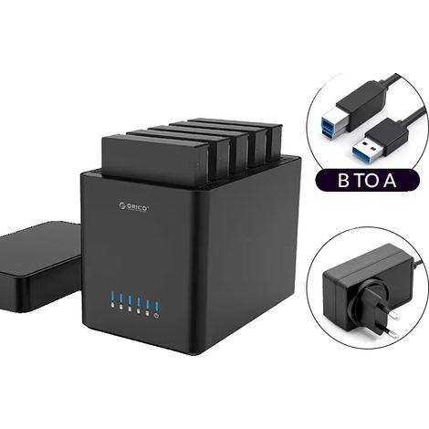 Carcasa para disco duro, capacidad para 5 bahías, interfaz USB 3.0/Tipo-C, enchufe USB 3.0 europeo. (1/2)