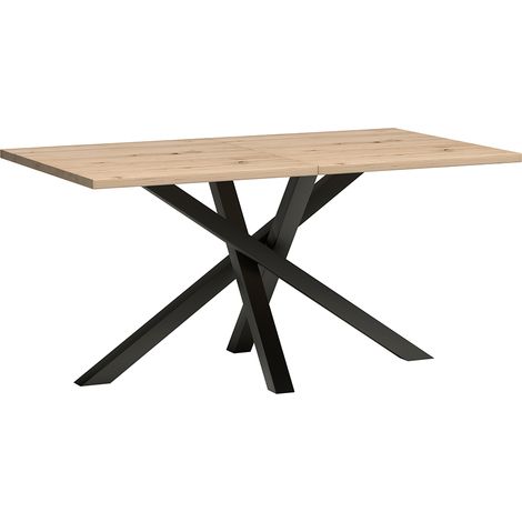 Esstisch ausziehbar 160-260 cm in Eiche, Gestell schwarz CALLAO-161 (1/4)