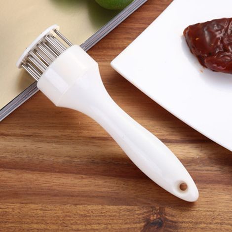 Aiguille attendrisseur de Viande Marteau à bifteck Manuel pour attendrir Le bifteck de Porc et de volaille dans la Cuisine,Silencieux et sans éclaboussures(Blanc) (1/5)