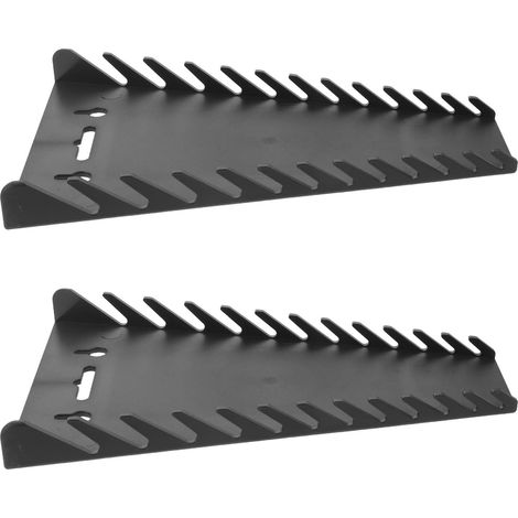 2 Pièces Support avec Base Élargie pour Clé Pneumatique Noir en Plastique et Mécanisme de Verrouillage, Organiseur D'outils pour Atelier et Chaîne de Montage (1/5)
