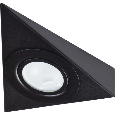 Kanlux – Spot sous-meuble triangle noir 12V G4 10W – Éclairage intérieur – Indice de protection IP20 – Dimensions 13x13x4 cm
