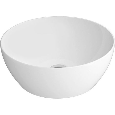 Vasque à poser PURA en céramique Ø 42 cm, blanc brillant ExtraGlaze (1/4)
