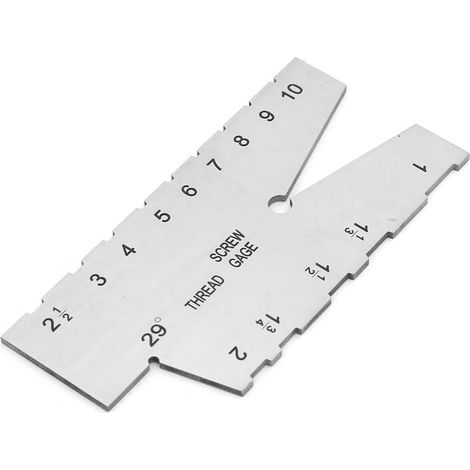 Jauge de mesure de filetage en acier inoxydable, outil de meulage pour pas de vis à 29 degrés (1/5)