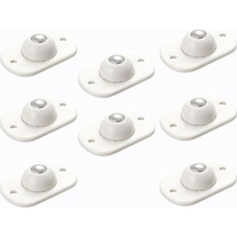 Lot de 8 Roulettes Auto-Adhésives, Mini Roulettes à Billes Autocollantes en Plastique pour Meubles, Roulettes Pivotantes 360 ° à Billes Pour Petits Meubles, Boîte de Rangement (1/4)