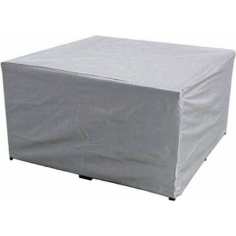 150x150x75 CM Housse de protection pour meubles de jardin, tissu en polyester imperméable, pour table et chaises de jardin, anti-UV, pour table de jardin rectangulaire et chaises (1/5)