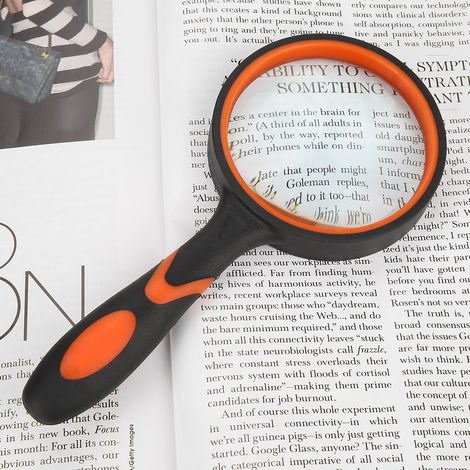 8-fache Leselupe mit Griff, 65 mm Lesehilfe für Bücher und Zeitungen (1/5)
