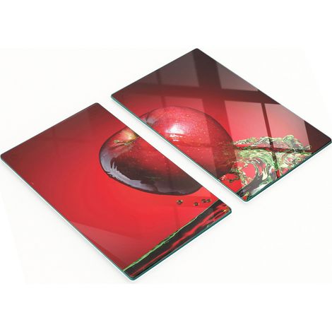 Tablas de cocina de vidrio templado con gr谩ficos de manzana roja 2x30x52 cm (1/5)