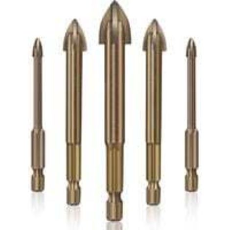 Foret Carrelage Verre Ceramique,Outil de perçage Universel Efficace,5pcs