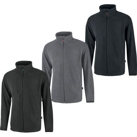 Sudadera de trabajo de microfibra U-Power Arran con cremallera larga - XL - Grigio Scuro