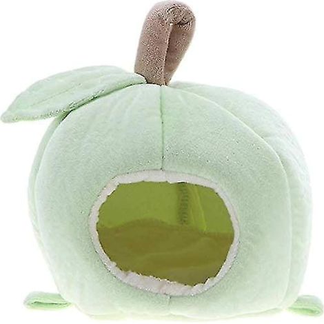 Maison-Nid Pour Petit Animal - Forme De Fruit - Fleece Diamant - Vert - Convient Cobayes Hamsters Écureuils Hérissons Lapins Chinchillas Rats - 1 Pièce (1/5)