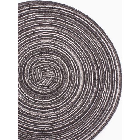 4er-Set runde Untersetzer, hitzebeständige Geschirrsets, gewebt, dekorativ, dunkelgrau, Durchmesser 30 cm / 11,8 Zoll (1/5)