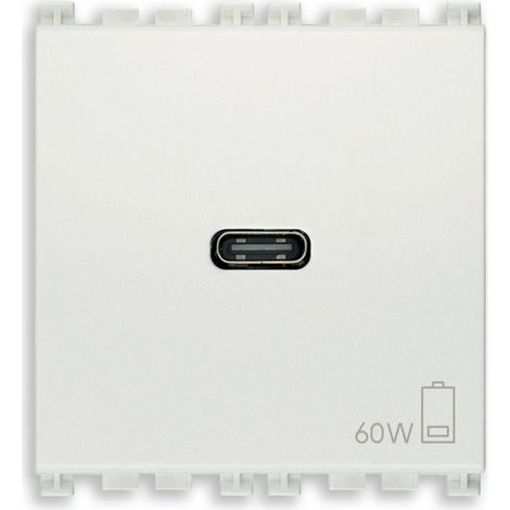 VIMAR - 19298.60.B Alimentatore USB C 60W PD bianco