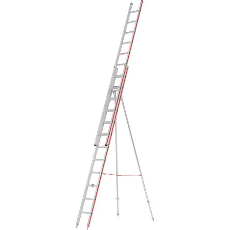 Hymer Obstbaumleiter, zweiteilig, 2x12 Sprossen, Länge eingef. 3,60 m / ausgef. 6,40 m