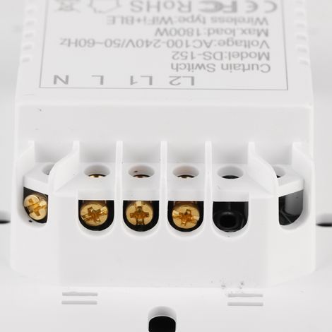 Interrupteur intelligent WiFi pour la commande à distance d'un interrupteur de rideau intelligent standard américain 100-240 V CA DS-152 (1/5)